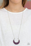 Count To ZEN - Purple Necklace - Paparazzi Accessories Necklace Bedazzle Me Pretty Mobile Fashion Boutique