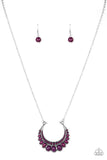 Count To ZEN - Purple Necklace - Paparazzi Accessories Necklace Bedazzle Me Pretty Mobile Fashion Boutique