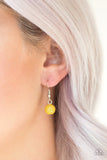 Count To ZEN - Yellow Necklace - Paparazzi Accessories Necklace Bedazzle Me Pretty Mobile Fashion Boutique