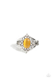Countdown to Countess - Yellow Ring - Paparazzi Accessories Ring Bedazzle Me Pretty Mobile Fashion Boutique