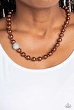 Countess Chic - Brown Necklace - Paparazzi Accessories Necklace Bedazzle Me Pretty Mobile Fashion Boutique