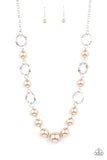 COUNTESS Me In - Brown Necklace - Paparazzi Accessories Necklace Bedazzle Me Pretty Mobile Fashion Boutique