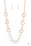 COUNTESS Me In - Gold Necklace - Paparazzi Accessories Necklace Bedazzle Me Pretty Mobile Fashion Boutique
