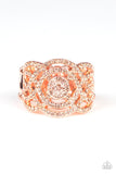 COUNTESS To Ten - Copper Ring - Paparazzi Accessories Ring Bedazzle Me Pretty Mobile Fashion Boutique