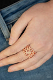 COUNTESS To Ten - Copper Ring - Paparazzi Accessories Ring Bedazzle Me Pretty Mobile Fashion Boutique