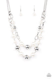 COUNTESS Your Blessings - White Necklace - Paparazzi Accessories Necklace Bedazzle Me Pretty Mobile Fashion Boutique
