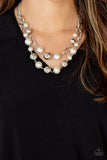 COUNTESS Your Blessings - White Necklace - Paparazzi Accessories Necklace Bedazzle Me Pretty Mobile Fashion Boutique