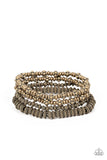 Country Charmer - Brass Bracelet - Paparazzi Accessories Bracelet Bedazzle Me Pretty Mobile Fashion Boutique