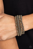 Country Charmer - Brass Bracelet - Paparazzi Accessories Bracelet Bedazzle Me Pretty Mobile Fashion Boutique