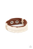Country Craft Time - Brown Bracelet - Paparazzi Accessories Bracelet Bedazzle Me Pretty Mobile Fashion Boutique