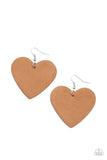 Country Crush - Brown Earrings - Paparazzi Accessories Earrings Bedazzle Me Pretty Mobile Fashion Boutique