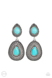 Country Soul - Blue Clip-On Earrings - Paparazzi Accessories Clip-On Bedazzle Me Pretty Mobile Fashion Boutique