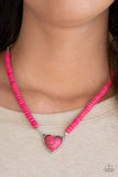 Country Sweetheart - Pink Necklace - Paparazzi Accessories Necklace Bedazzle Me Pretty Mobile Fashion Boutique