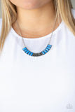 Coup de MANE - Blue Necklace - Paparazzi Accessories Necklace Bedazzle Me Pretty Mobile Fashion Boutique