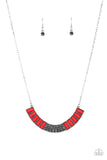 Coup de MANE - Red Necklace - Paparazzi Accessories Necklace Bedazzle Me Pretty Mobile Fashion Boutique