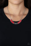 Coup de MANE - Red Necklace - Paparazzi Accessories Necklace Bedazzle Me Pretty Mobile Fashion Boutique