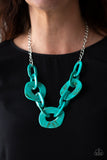 Courageously Chromatic - Blue Necklace - Paparazzi Accessories Necklace Bedazzle Me Pretty Mobile Fashion Boutique