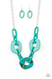 Courageously Chromatic - Blue Necklace - Paparazzi Accessories Necklace Bedazzle Me Pretty Mobile Fashion Boutique