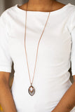 Court Couture - Copper Necklace - Paparazzi Accessories Necklace Bedazzle Me Pretty Mobile Fashion Boutique