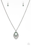 Court Couture - Green Necklace - Paparazzi Accessories Necklace Bedazzle Me Pretty Mobile Fashion Boutique