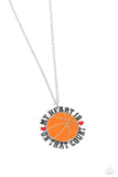 Courting Courtside - Orange Necklace - Paparazzi Accessories Necklace Bedazzle Me Pretty Mobile Fashion Boutique