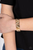 Couture Crusher - Gold Bracelet - Paparazzi Accessories Bracelet Bedazzle Me Pretty Mobile Fashion Boutique