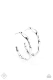 Coveted Curves - Silver Earrings - Paparazzi Accessories Earrings Bedazzle Me Pretty Mobile Fashion Boutique