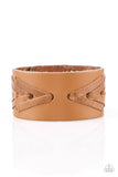 Cowboy Country - Brown Bracelet - Paparazzi Accessories Bracelet Bedazzle Me Pretty Mobile Fashion Boutique