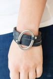 Cowgirl Cavalier - Blue Bracelet - Paparazzi Accessories Bracelet Bedazzle Me Pretty Mobile Fashion Boutique