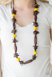 Cozumel Coast - Yellow Necklace - Paparazzi Accessories Necklace Bedazzle Me Pretty Mobile Fashion Boutique