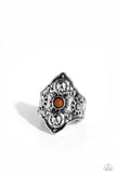 Crafted Couture - Brown Ring - Paparazzi Accessories Ring Bedazzle Me Pretty Mobile Fashion Boutique