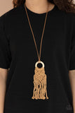 Crafty Couture - Brown Necklace - Paparazzi Accessories Necklace Bedazzle Me Pretty Mobile Fashion Boutique