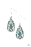 Crawling With Couture - Blue Earrings - Paparazzi Accessories Earrings Bedazzle Me Pretty Mobile Fashion Boutique