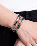 Cross Country - Black Bracelet - Paparazzi Accessories Bracelet Bedazzle Me Pretty Mobile Fashion Boutique