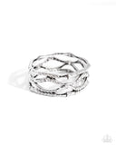Cross Country - White Bracelet - Paparazzi Accessories Bracelet Bedazzle Me Pretty Mobile Fashion Boutique
