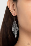 Cross It Off My List - Black Earrings - Paparazzi Accessories Earrings Bedazzle Me Pretty Mobile Fashion Boutique