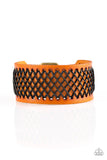 Cross The Line - Brown Bracelet - Paparazzi Accessories Bracelet Bedazzle Me Pretty Mobile Fashion Boutique