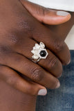 Crown Coronation - Black Ring - Paparazzi Accessories Ring Bedazzle Me Pretty Mobile Fashion Boutique