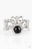 Crown Coronation - Black Ring - Paparazzi Accessories Ring Bedazzle Me Pretty Mobile Fashion Boutique