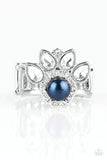 Crown Coronation - Blue Ring - Paparazzi Accessories Ring Bedazzle Me Pretty Mobile Fashion Boutique