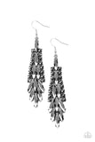 Crown Heiress - Silver Earrings - Paparazzi Accessories Earrings Bedazzle Me Pretty Mobile Fashion Boutique
