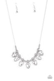 Crown Jewel Couture - White Necklace - Paparazzi Accessories Necklace Bedazzle Me Pretty Mobile Fashion Boutique