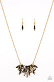 Crowning Moment - Gold Necklace - Paparazzi Accessories Necklace Bedazzle Me Pretty Mobile Fashion Boutique