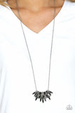 Crowning Moment - Silver Necklace - Paparazzi Accessories Necklace Bedazzle Me Pretty Mobile Fashion Boutique