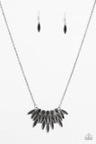 Crowning Moment - Silver Necklace - Paparazzi Accessories Necklace Bedazzle Me Pretty Mobile Fashion Boutique