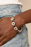 Crowns Only Club - Black Bracelet - Paparazzi Accessories Bracelet Bedazzle Me Pretty Mobile Fashion Boutique