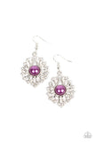 Crowns Required - Purple Earrings - Paparazzi Accessories Earrings Bedazzle Me Pretty Mobile Fashion Boutique