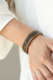 Crunch Time - Brown Bracelet - Paparazzi Accessories Bracelet Bedazzle Me Pretty Mobile Fashion Boutique