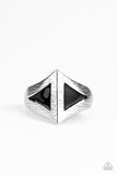 Crusader - Black Ring - Paparazzi Accessories Ring Bedazzle Me Pretty Mobile Fashion Boutique