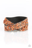 CRUSH Hour - Brown Bracelet - Paparazzi Accessories Bracelet Bedazzle Me Pretty Mobile Fashion Boutique